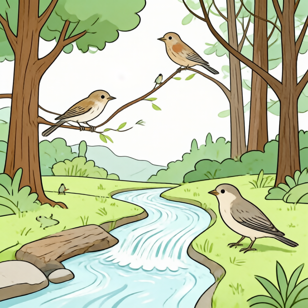 Illustration of natural soundscapes